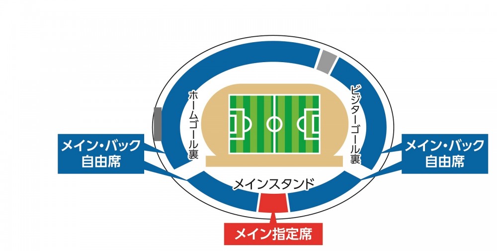 長良川競技場席割図　ヴィッセル神戸